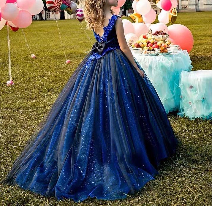 V-Back Birthday Dress Irregular Tail Princess Dress