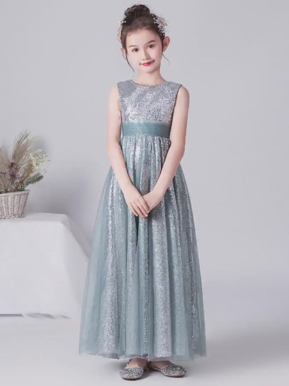 Girls Brithday Party Dresses Sequin Evening Ball Gown For Teens Tulle Princess Birthday Dress Floor Length