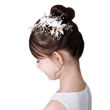 White Pearl Hair Accessories Side View