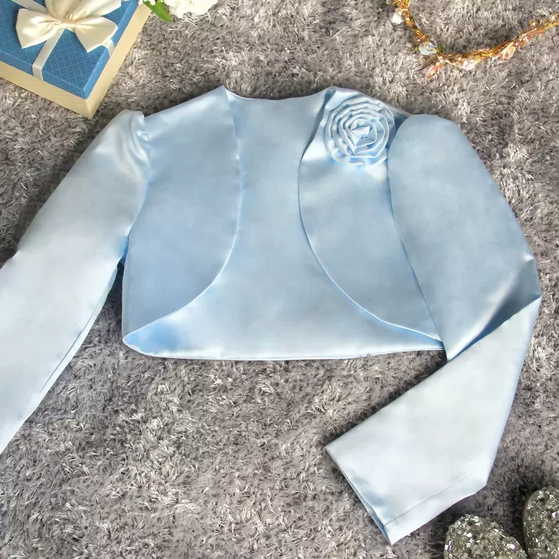 Little Girls Satin Cape Princess Coat