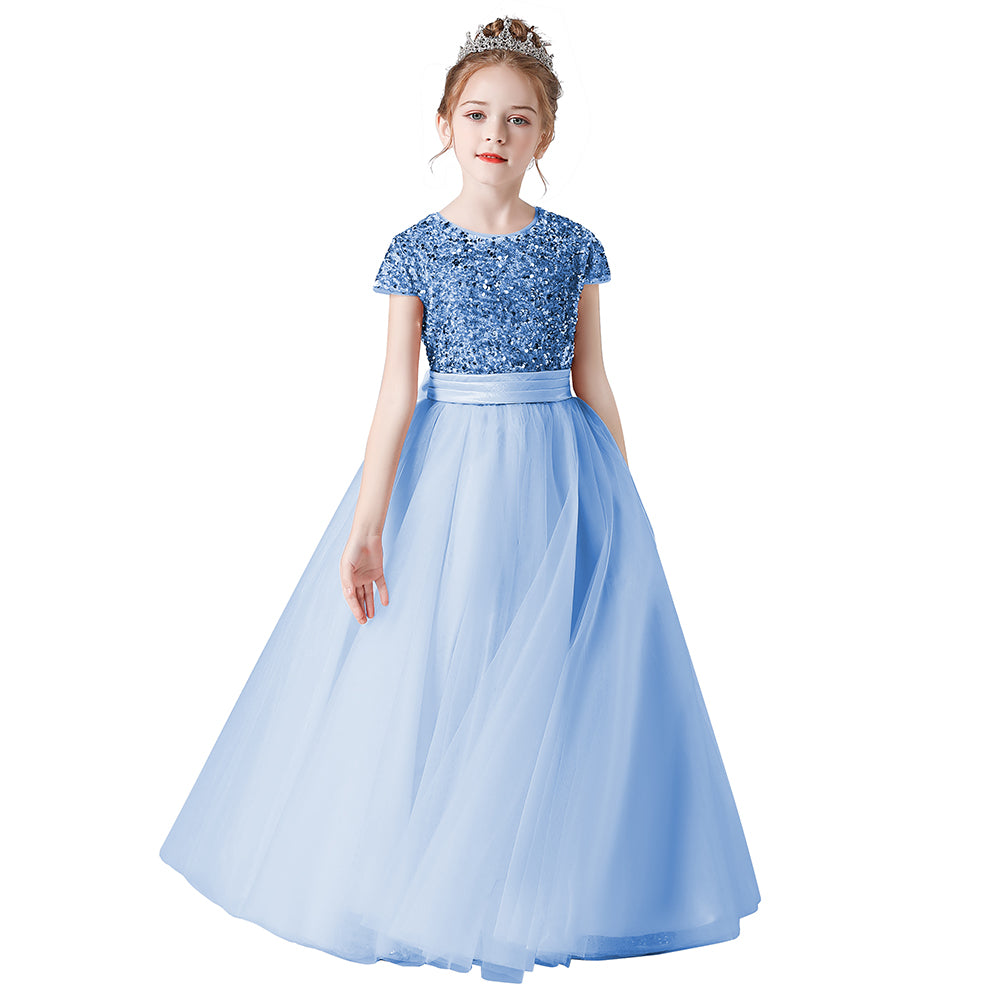 Dideyttawl Shining Flower Girl Dresses Sequins Wedding Jr Bridesmaid Dress Puffy Tulle Skirt Girls Birthday Party Princess Dress Floor Length Pageant Dideyttawl Shining Flower Girl Dresses Sequins Wedding Jr Bridesmaid Dress Puffy Tulle Skirt Girls Birthday Party Princess Dress Floor Length Pageant