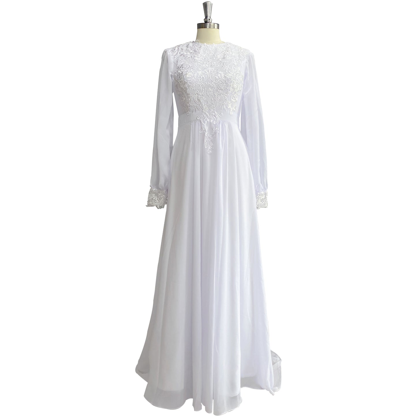 A-Line Boho Wedding Dress 2025 Long Sleeves High Neck Vintage Bridal Dress